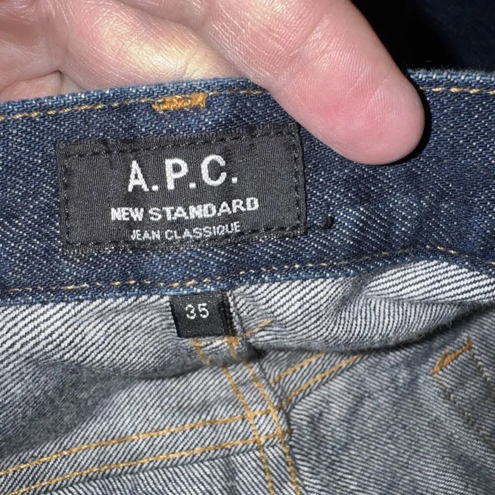 APC New Standard-straight Selvedge Denim Jeans Men 35x32 Button Fly NWOT